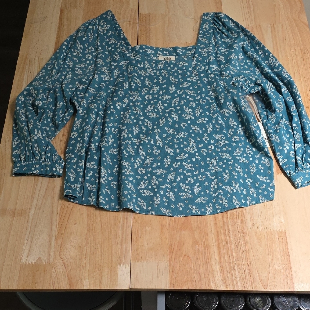 Floral Blue Women's Top